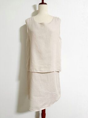 Lungo L’arno Italian Linen Layered Shift Dress
